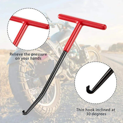 1pc Motorcycle Exhaust Spring Hook Universal T Shaped Handle Exhaust Pipe Spring Puller Installer Hooks Removal Repair Tool