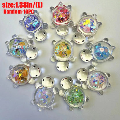 10-50pcs 2025Party Favors Mini Luminous Transparent Turtle Cute Cream Glue Accessories Student Party Desktop Decoration Toys