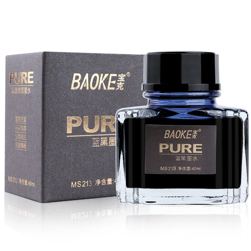 BAOKE 40ml Fountain Pen Ink Bottle Pigment Pure Pen Ink - 1 blue-black