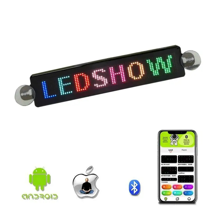 Advertising Screen LED Message Board DIY Programmable Scrolling Message for LED Car Display Car Rear Window Cafe Bar Store Si