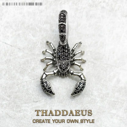 Pendant Scorpion Black,2019 Brand New Fashion Jewelry Europe Bijoux Accessories Gift For Woman Rebel Men - WHITE