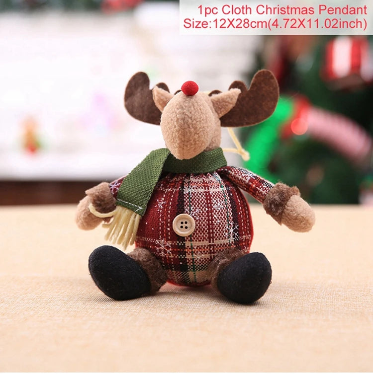 Santa Claus Doll Chirstmas Decorations Home 2025 Decor Table Elk Doll Christmas Ornaments Xmas Navidad Gifts Happy New Year 2