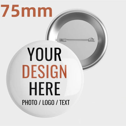 Customized Personalized Tinplate Enamel Pins Creativity Printed Pictures Text Metal Lapel Badges Brooches Jewelry Gift