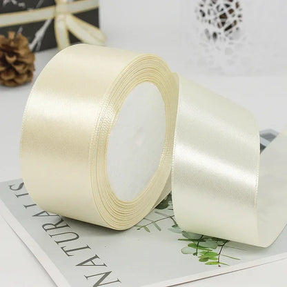 25yards/Roll 40mm Satin Ribbons Crafts Bow DIY Gift Wrap Wine Red Orange Yellow Green Blue Purple Black Gray Gold White Ribbo