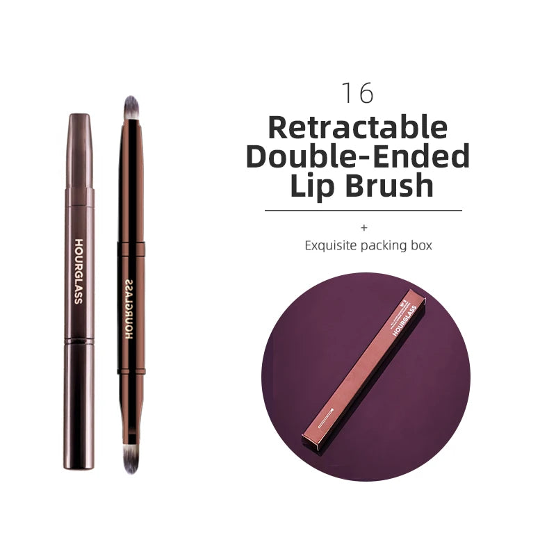 Hourglass Makeup Brushes Powder Foundation Concealer Blusher Bronzer Eye Shadow Eyebrow Eyeliner Sculpting Brush - 16