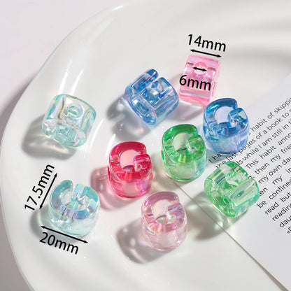 5pcs/lot Multicolour Random Letter Beads Acrylic Transparent Alphabet Bead For Jewelry Making DIY Necklace Keychain Accessori