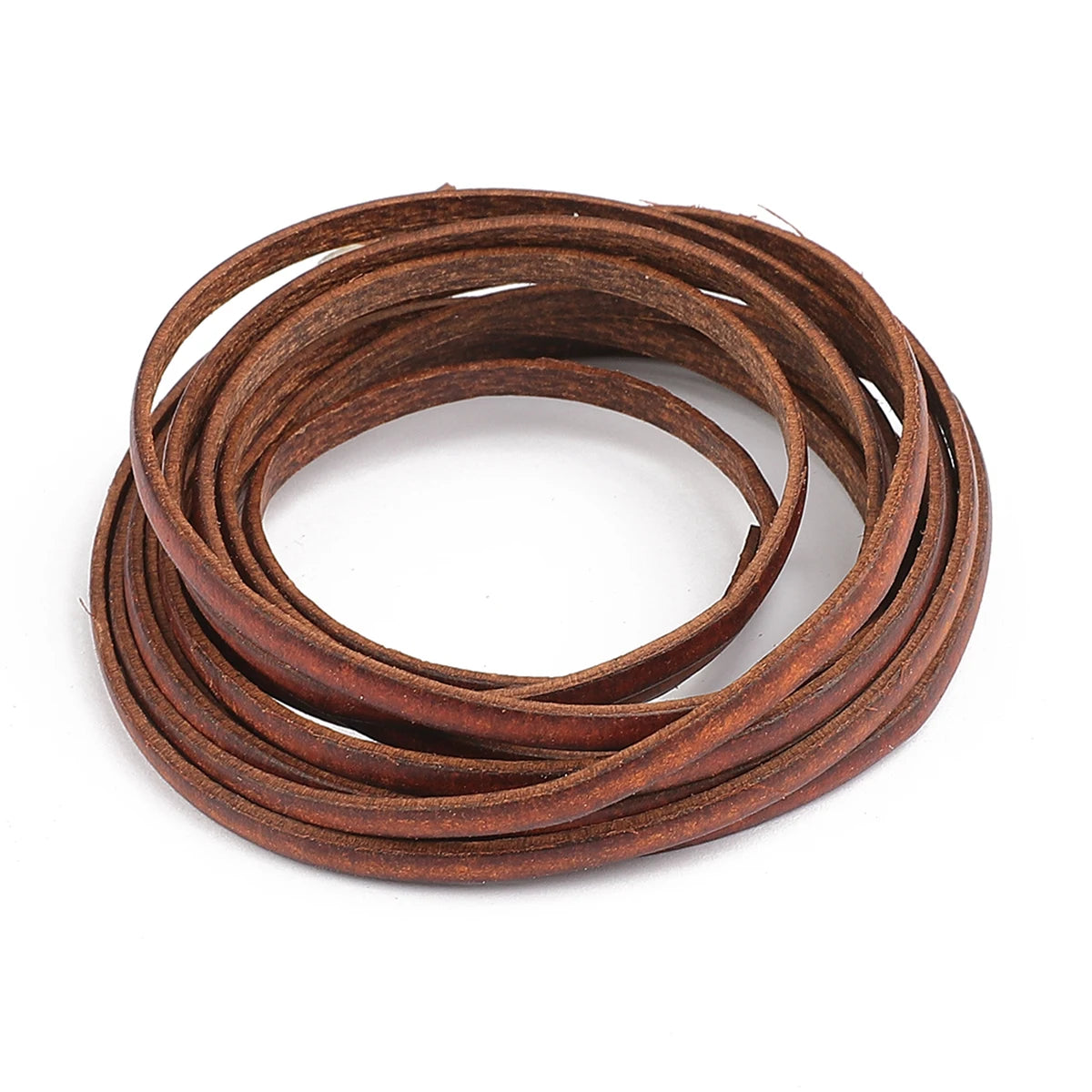 2m Vintage Faux Cowhide Leather Cord Strip Round/Flat Rope String DIY Bracelet Necklace Braided Craft Jewelry Making