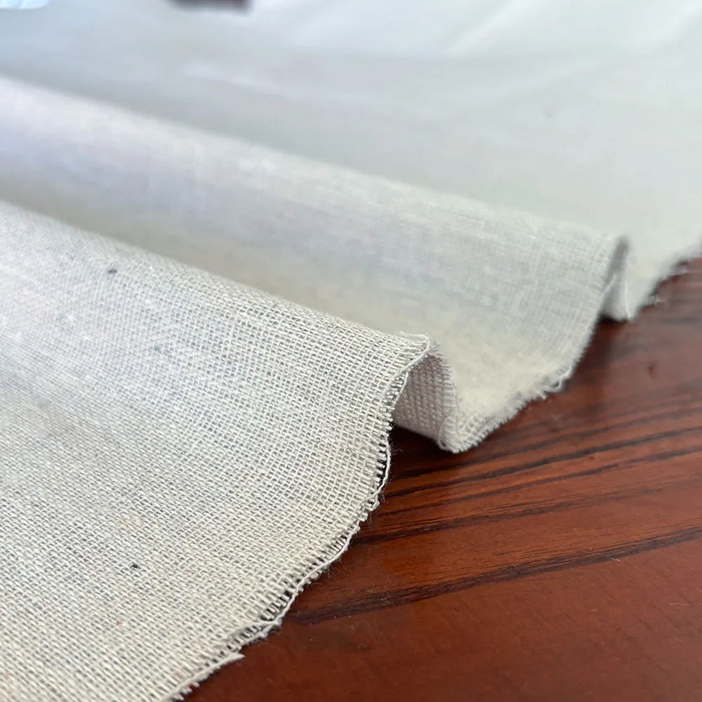 50x150cm Raw Cloth Hemp Cotton Linen Fabric Burlap Texture for Sewing Patchwork Painting Quilting Table Runner Party Decorati