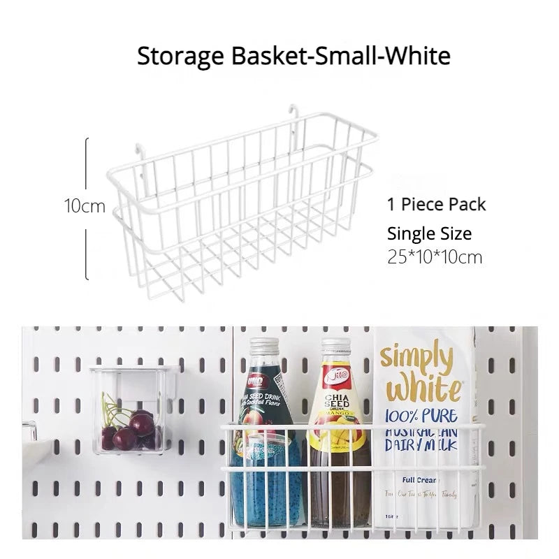 Diy Organizer Pegboard Accessories Pegboard Wall Organizer Panel Shelves For Gamer Room,bathroom,tool house,kitchen Storage R