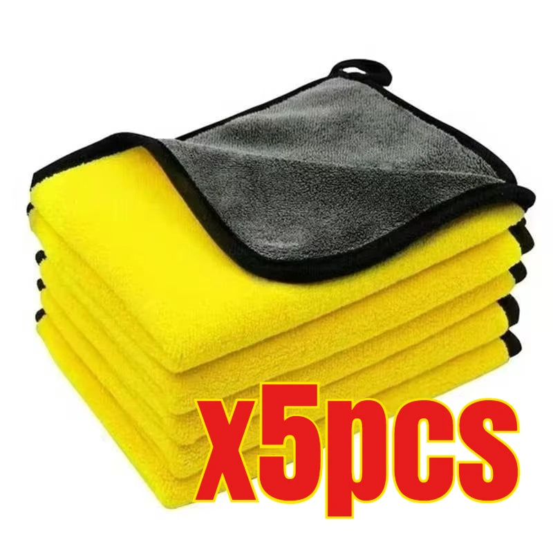 3/5/10Pcs Car Wash Microfiber Towel 30*30CMCar Cleaning Drying Cloth Care Cloth Car Wash Towel Kitchen Towel - 5pcs