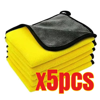 3/5/10Pcs Car Wash Microfiber Towel 30*30CMCar Cleaning Drying Cloth Care Cloth Car Wash Towel Kitchen Towel - 5pcs