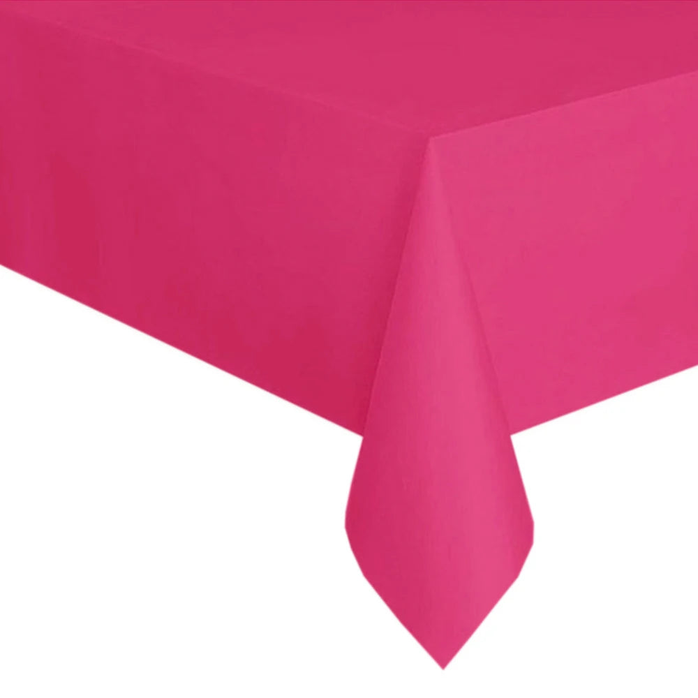 Disposable Tablecloth White Black Pink Gold Table Cover Plastic Birthday Wedding Table Cloth Party Dining Table Decoration Fa