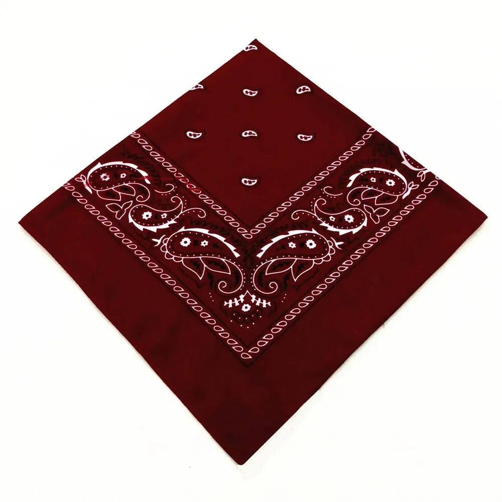 Unisex Men Women Bandana Hairband Cowboy Mens Biker Sports Headwear Wrist Hairwrap Single Sided Head Wrap Scarf Paisley - Win