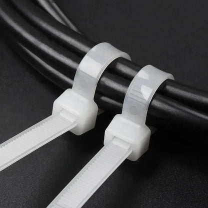 1000/100Pcs Nylon Cable Ties Self-locking Cord Ties Straps Adjustable Cables Fastening Loop Home Office Wire Zip Ties