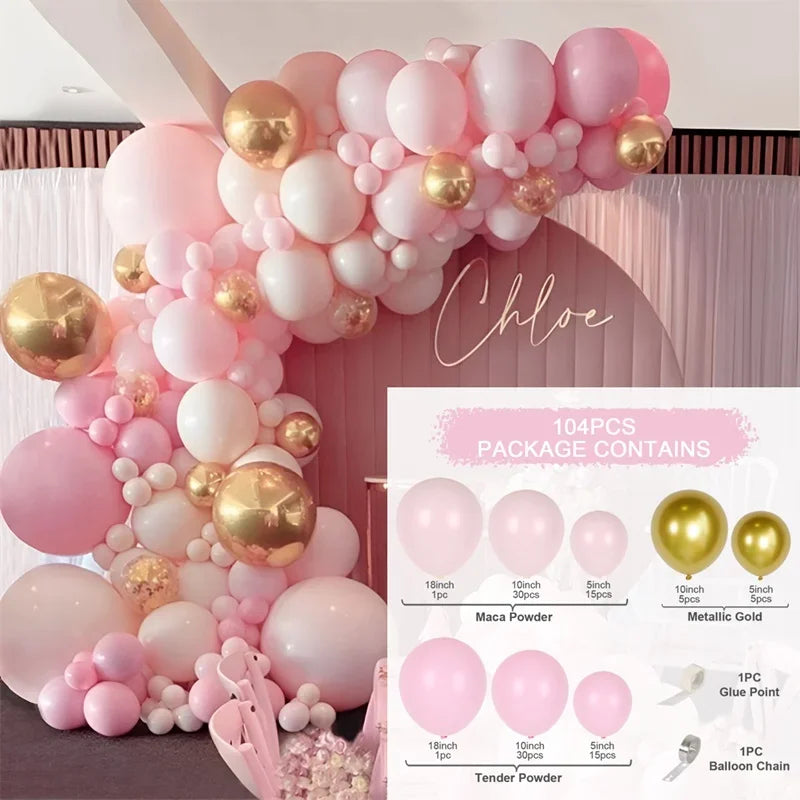 Balloon Garland Arch Kit Birthday Party Decoration Girl Birthday Foil Balloon Bridal baptism Decor Globos Wedding Party Suppl