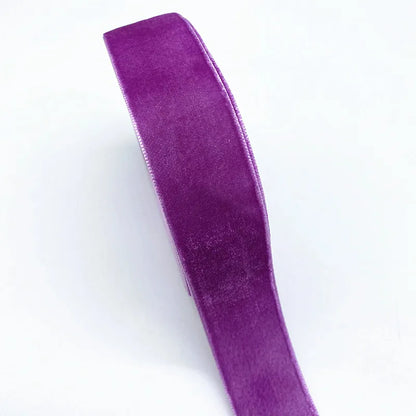 New 6-38mm Colour Single Face Line Velvet Ribbon for Bowknot Christmas Ribbon Party Decorations - 30 / 10mm (5Yards )