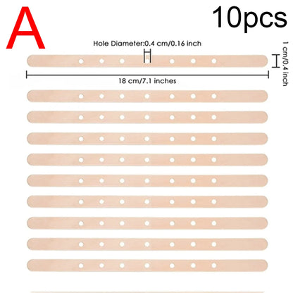 10/20/50pcs Wooden Candle Wick Holders Candles Mold Fixed Bracke Porous Wooden Holders Centering Device Bar for Candle Making