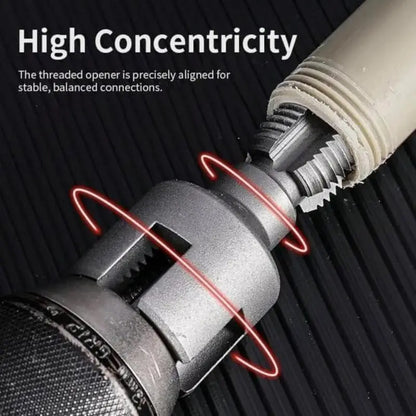 Pipe Thread Cutting Tool Integrated Internal & External Pipe Threading Tool Electric Drill Compatible PVC Pipe Threader Kit
