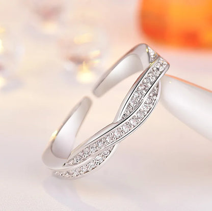 925 Sterling Silver Ring Sparkle Zircon Luxury for Women Rings Wedding Fine Jewelry Accessories Party Gift - YJ-1 J115