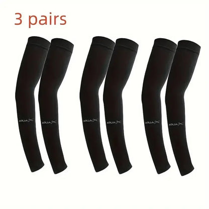 3 Pairs Breathable Sun Protection Sleeves UV Protective Arm Covers Uses for Sports Driving Outdoor Adventures Shield - 3pairs