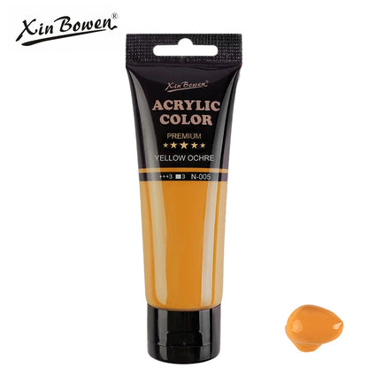 75ml Acrylic Paint for Wall Art Student DIY Graffiti Shoes Waterproof Sun Resistant Textile Painting Materials