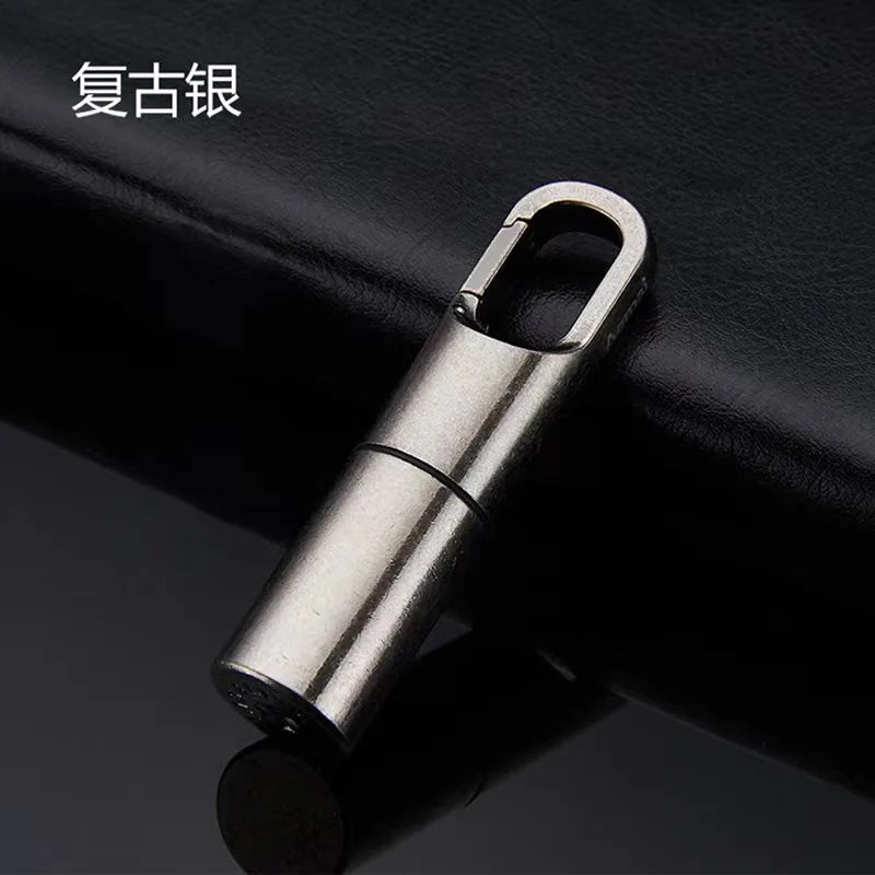 Outdoor Creative Mini Lighter Retro Keychain Pendant Cigar Cigarettes Smoking Accessories Lighters Funny Gadgets - AM7107-Old