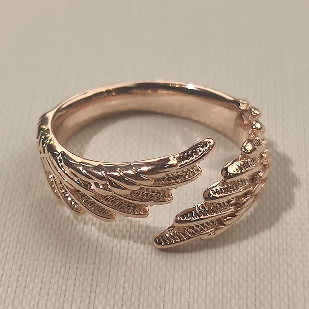 Retro Angel Demon Wings Open Ring for Women Couples Punk Gothic Adjustable Finger Jewelry Accessories Hip Hop Gifts - 991222