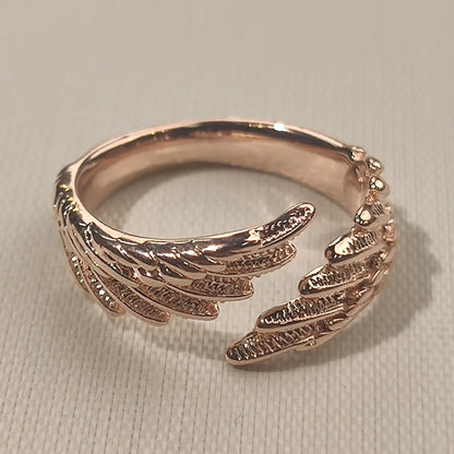 Retro Angel Demon Wings Open Ring for Women Couples Punk Gothic Adjustable Finger Jewelry Accessories Hip Hop Gifts - 991222
