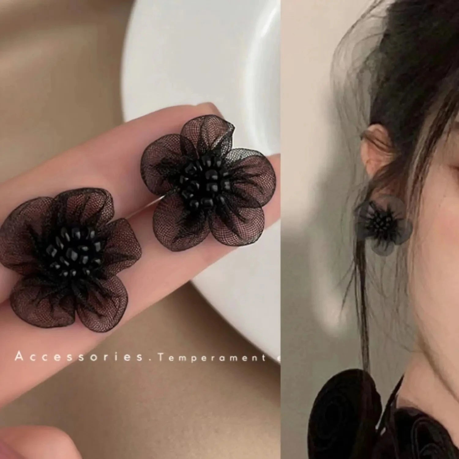 New Fashion Sweet Design Spring/Summer Blue Pink Enamel Flower Light Luxury High End Earrings Party Gifts for Women Jewelry -