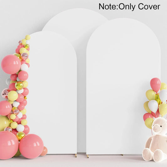 Wedding Arch Cover Arch Backdrop Cover Spandex Fitted Arch Cover for Wedding Birthday Festival Party （Without Shelf）