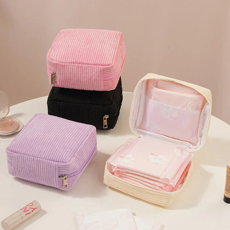 Sanitary Napkins Organizer Bags Women Portable Makeup Lipstick Travel Organizer Bag Multifunctional Mini Earphone Storage Pou