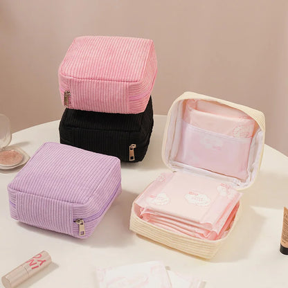 Sanitary Napkins Organizer Bags Women Portable Makeup Lipstick Travel Organizer Bag Multifunctional Mini Earphone Storage Pou