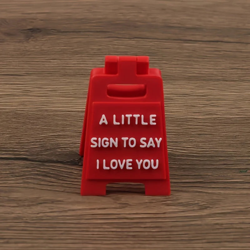 3D Printed Mini "I Love You" Sign Plastic Desktop Decoration,Valentine's Day Gift,Wedding, or Decor with English Lettering