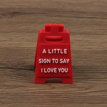3D Printed Mini "I Love You" Sign Plastic Desktop Decoration,Valentine's Day Gift,Wedding, or Decor with English Lettering