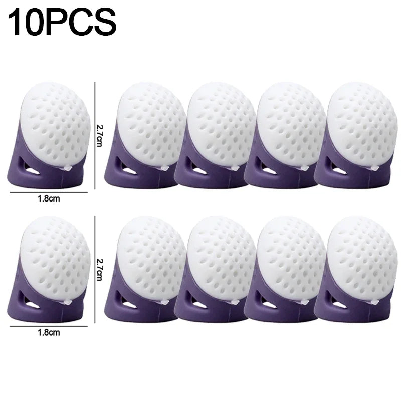Sewing Thimbles Anti-Slip Finger Covers Multifunctional Silicone Thimbles Finger Tips Protectors Household DIY Sewing Supplie