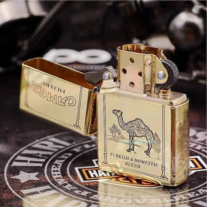 2025 new kerosene lighter windproof cigarette accessories men's gift can be DIY - Golden Ice