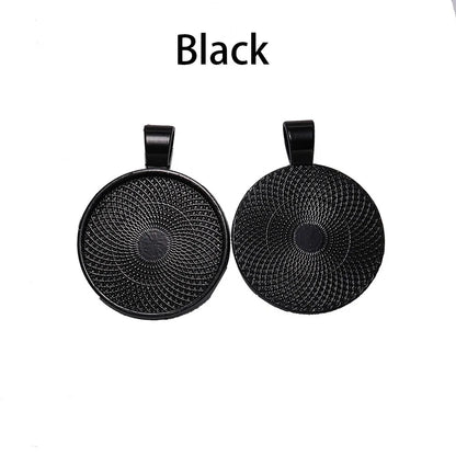 10Pcs 20/25/30mm Necklace Pendant Setting Cabochon Cameo Base Tray Bezel Blank For Pendants Cabochons Jewelry Making Accessor