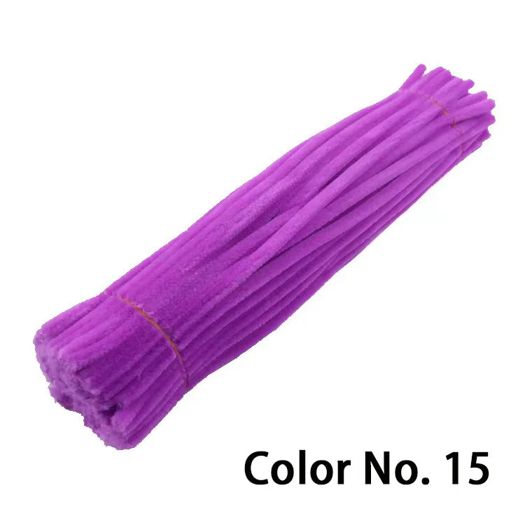 Chenille Stem Pipe Kids DIY Creative Toys Chenille Sticks Cleaners Kindergarten Educational Handmade Material Plush Strips - 