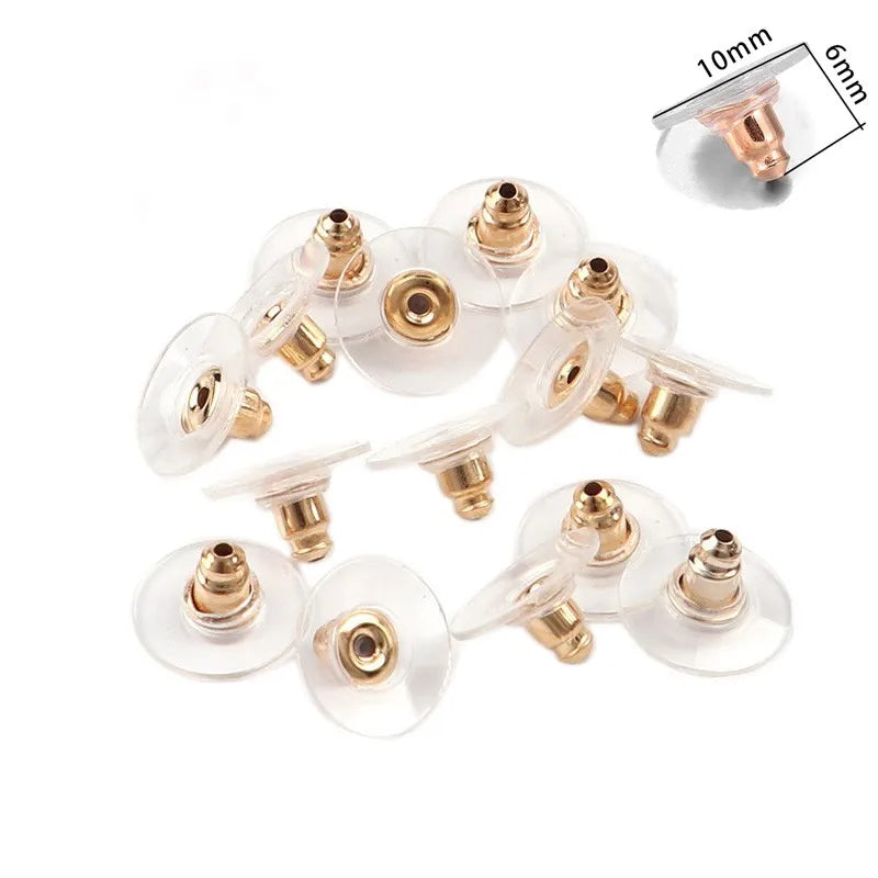 200-2000pcs Soft Silicone Rubber Earring Back Stoppers for Stud Earrings DIY Earring Findings Accessories Bullet Tube Ear Plu