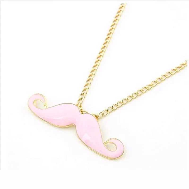 2026 Fashion Vintage Exquisite Long Mustache Necklace Female Design Necklace Women Pendant Necklace - pink