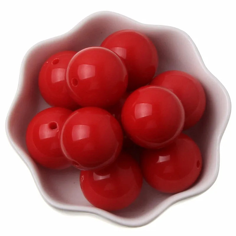 6/8/10/12/14/16/18/20mm Bubblegum Colorful Spacer Beads Round Loose Acrylic Beads For Diy Bracelet Necklace Jewelry Making