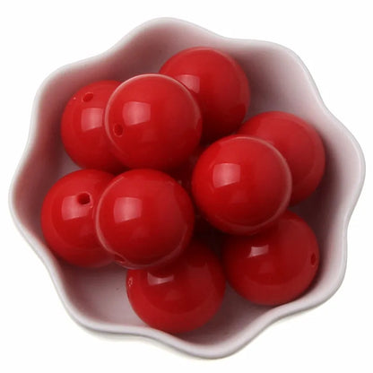 6/8/10/12/14/16/18/20mm Bubblegum Colorful Spacer Beads Round Loose Acrylic Beads For Diy Bracelet Necklace Jewelry Making