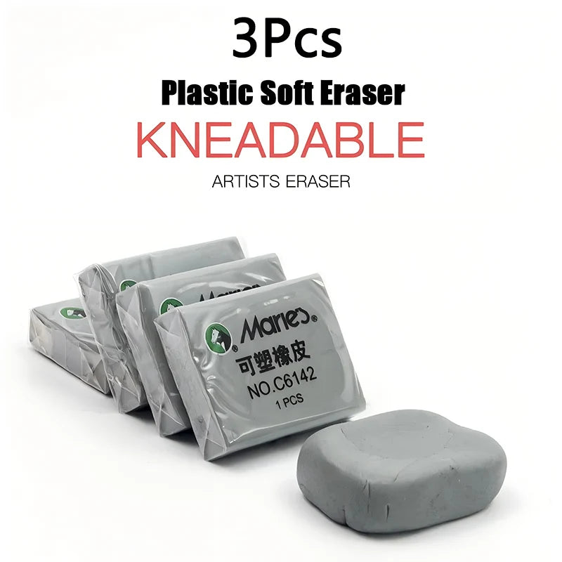 1/3/5pcs Plasticine Eraser ForSketching andDrawing Art Highlight Student SoftEraser Painting Design Sketch Plasticine Station