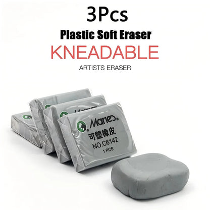 1/3/5pcs Plasticine Eraser ForSketching andDrawing Art Highlight Student SoftEraser Painting Design Sketch Plasticine Station