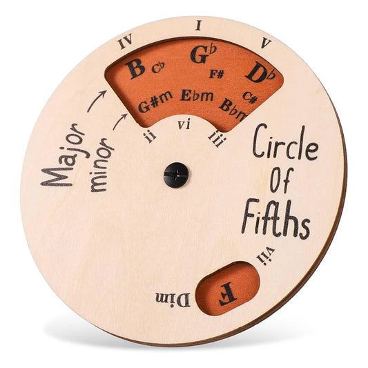 Wooden Melody Tool Round Circle of Fifths Wheel Melody Chord Tool Music Transpose Accessories For Musicians Beginners Songwri