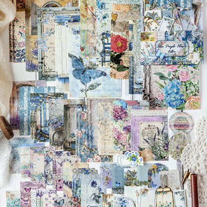 Mr Paper 400pcs Garden Post Office Collection Light Paper Material Pack DIY Handbook Collage Journal Notebook Scrapbook Envel
