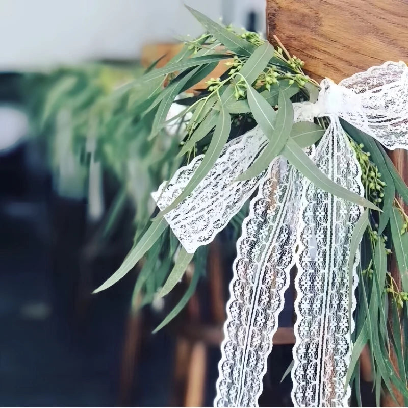 10m 4.5cm Non-Stretch Lace Ribbon White Embroidered Net Trim Fabric For DIY Craft Party Decoration Gift Wrapping Sewing Suppl