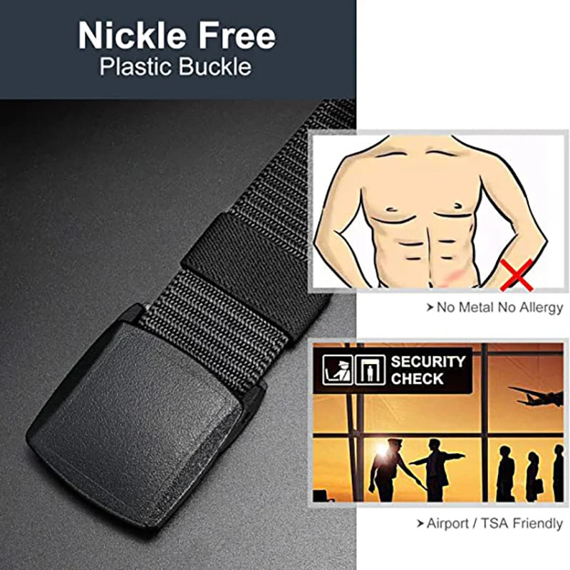 Military Automatic Buckle Nylon Belt Outdoor Hunting Multifunctional Tactical Canvas Belt Men Belt