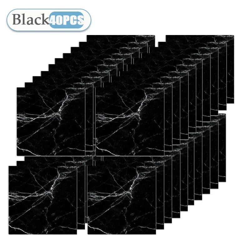 10/20/40PCS 30x30cm Self Adhesive Wallpaper Waterproof Tile Stickers FloorSticker for Kitchen Bathroom Ins Style Home Decor -