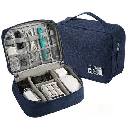 Cable Storage Bag Waterproof Digital Electronic Organizer Portable USB Data Line Charger Plug Storage Bag Travel Cable Organi